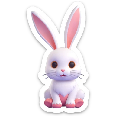 adorable rabbit sticker