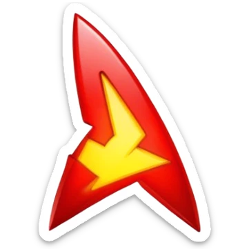 Convierte el emoji del rayo en color rojo sticker