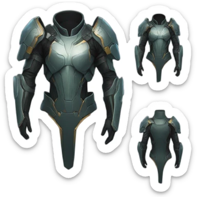 futuristic Galactic Vanguard Jackets armored sticker