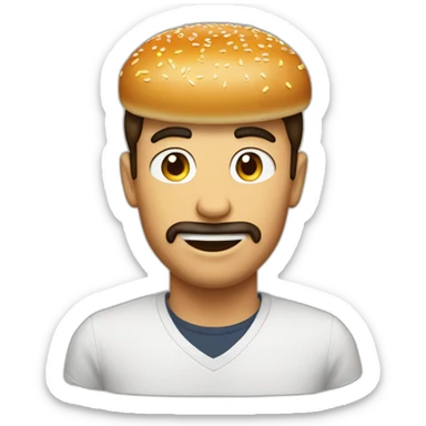 Homem com hamburguer  sticker