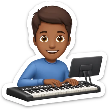 keyboardist at keyboard sticker