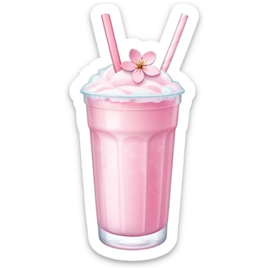 Pastel pink Cherry Blossom Sakura Slushie  sticker