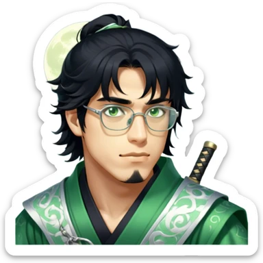 Moonlit Samurai sticker