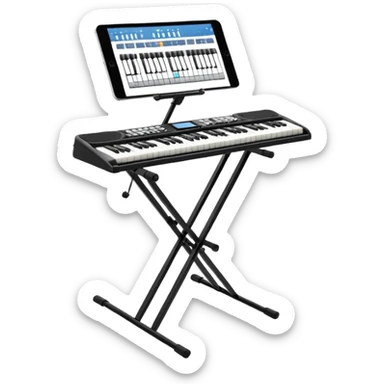 Electric keyboard stand sticker