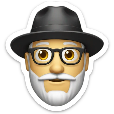 Guy with Black hat glasses beard with a Sony camera sticker