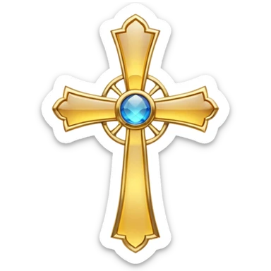 Eastern Orthodox cross. Transparent bakgrund. sticker