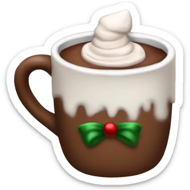 Hot cocoa Christmas sticker