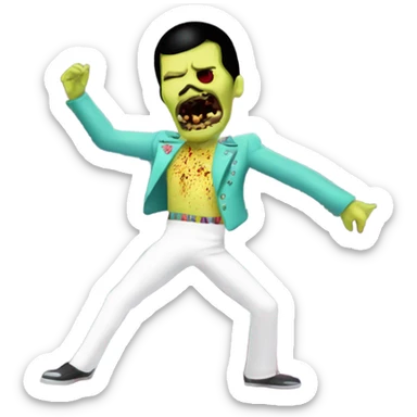freddie mercury zombie dancing sticker