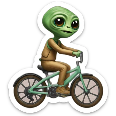 E.T. l'extraterrestre et eliott sur son vélo sticker