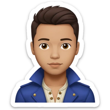 Prince Royce with dark brown hair sticker