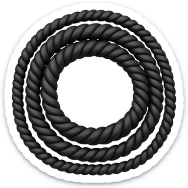 Black rope sticker