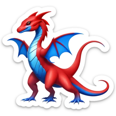 Latias-Salandit-Koraidon-Fakémon-hybrid-creature (full body)  sticker