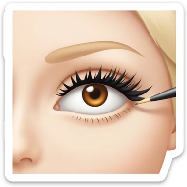 batting eyelashes sticker