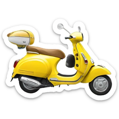 Lemon on a Vespa scooter sticker