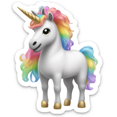 Unicorn with rainbow tutu sticker