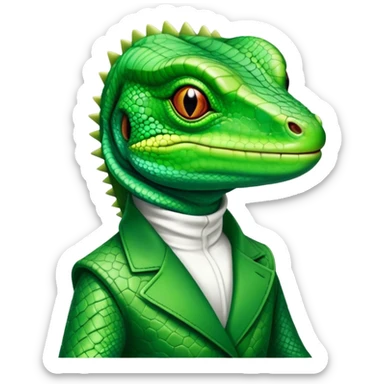 Lizard wearing balenciaga sticker