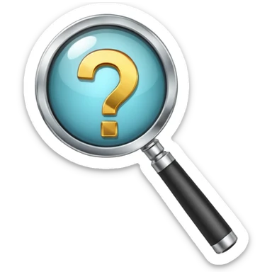 Magnifying Glass + Question Mark sticker