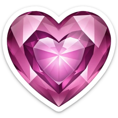 Crystal heart sticker