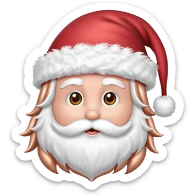 realistic isolated rose gold Santa hat with fluffy white trim sticker