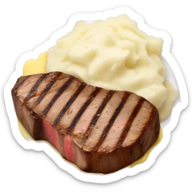 Steak and mashed potatoes  sticker