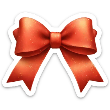 Christmas bow sticker