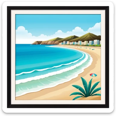 Beach from Costa Verde in Lima sticker