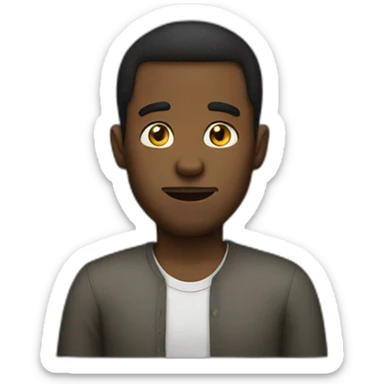 black man saying damn sticker