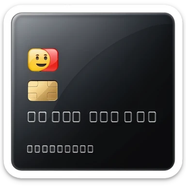 black credit card, no text, no numbers sticker