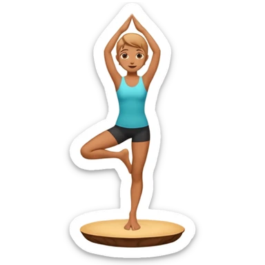 tree yoga pose sticker