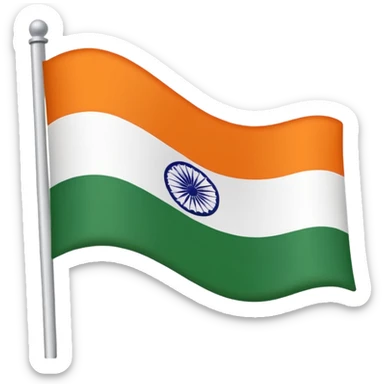 Indian flag 3d sticker