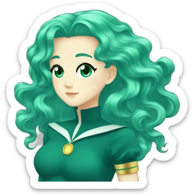 Sailor neptune teal hair sticker