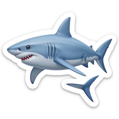 a shark with legs wearing blue nike shoes sticker