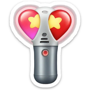 Flashlight with hearts sticker
