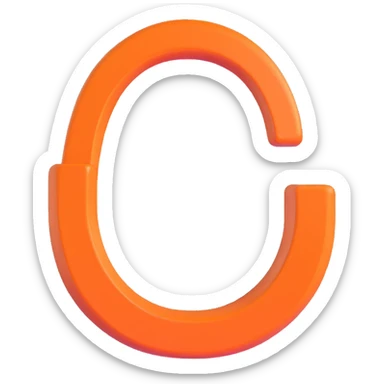 luxury horseshoe, 3D, orange, fine stitching, inspired by Hermès, no text sticker