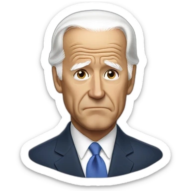 sad biden sticker