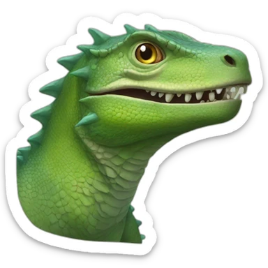 ancient lizard sordes with a long toothy muzzle sticker