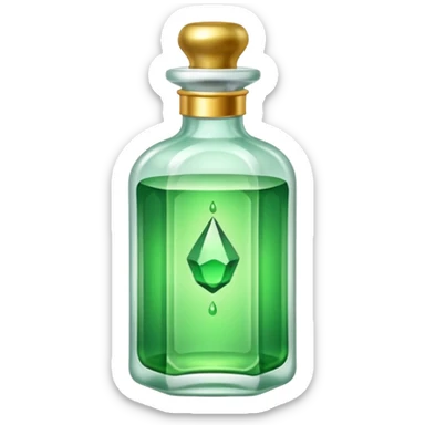 crystal luxurious embalming fluid elixir bottle sticker