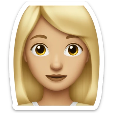 blonde girl with curtain bangs  sticker