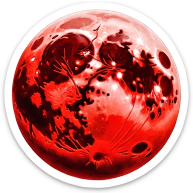 Blood moon sticker