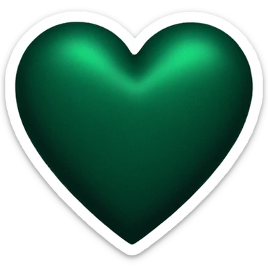 Dark green heart  sticker