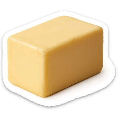 realistic stick of butter with soft lighting, no background sticker