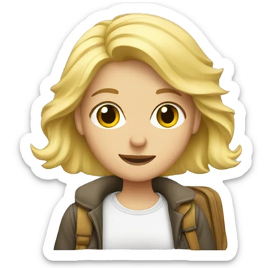 Blonde girl moving to Germany  sticker