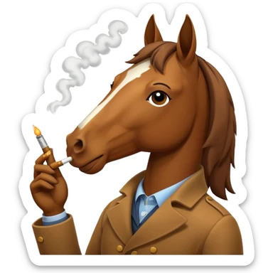 Horse smoking a Joint sticker