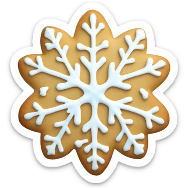 Make a sugar cookie with a snowflake design  sticker