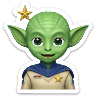 happle alien in star war sticker