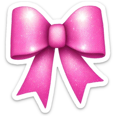 A bow in pink with sparkle  sticker