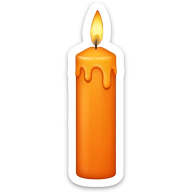orange candle sticker