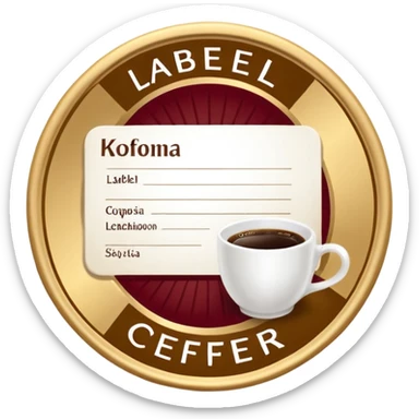 Эмодзи для кофейной компании LABEL. Цветовая палитра: #FFFFFF, #F7FD02, #D3D3D3, # 242424 sticker