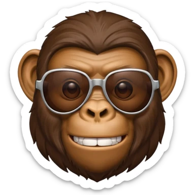 ape with sunglases sticker