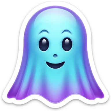 glitter purple and cian ghost glory sticker
